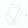 Hanah Home Saga - White Espejo Hexagonal MDF Blanco 70x60 cm